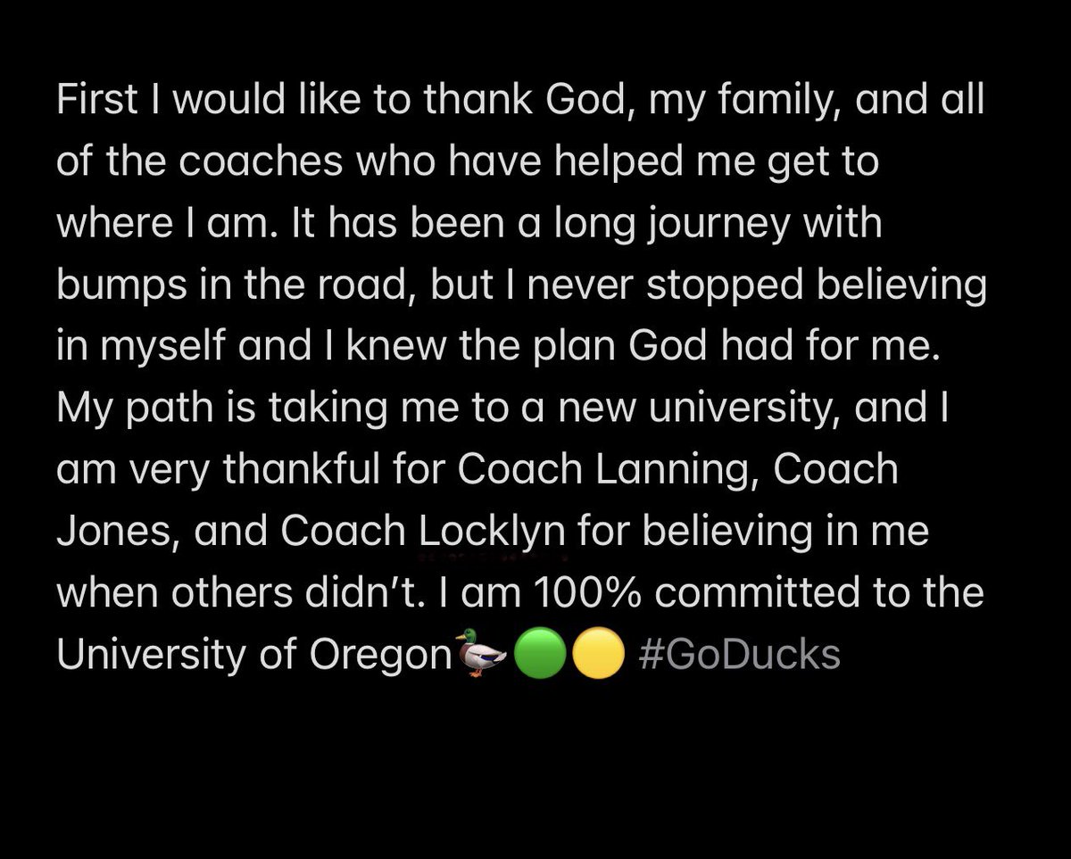 cobbins_brison's tweet photo. 1000% COMMITTED🦆🟡🟢 #ScoDucks @CoachDanLanning @JonesgGreg @Locklyn33 https://t.co/MfPdsbKlqi