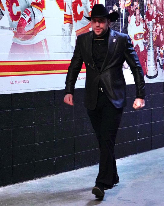 Milan Lucic heads into the rink