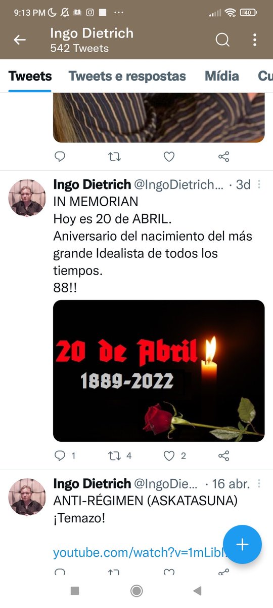 GnosisAktion's tweet photo. @IngoDietrichM1 @bolshevik_party @PartidoNazbol Qué decir de alguien que se hace llamar Strasserista pero celebra el cumpleaños del hombre que mató a Gregor Strasser
#Strasserismo #Strasserism https://t.co/x2ns5kJkGu