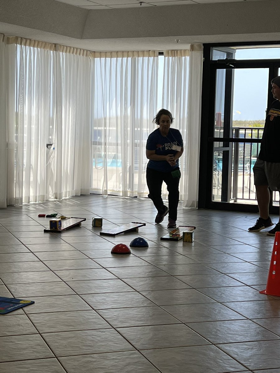 coacho27's tweet photo. @asahperd @Erin_Reilly7 Great presentation today on Brain Pump! Many ideas to help students with visual tracking,core strength,crossing the midline,developing the vestibular system, and proprioception. #SpringConference22 https://t.co/Uh95CdPwcR