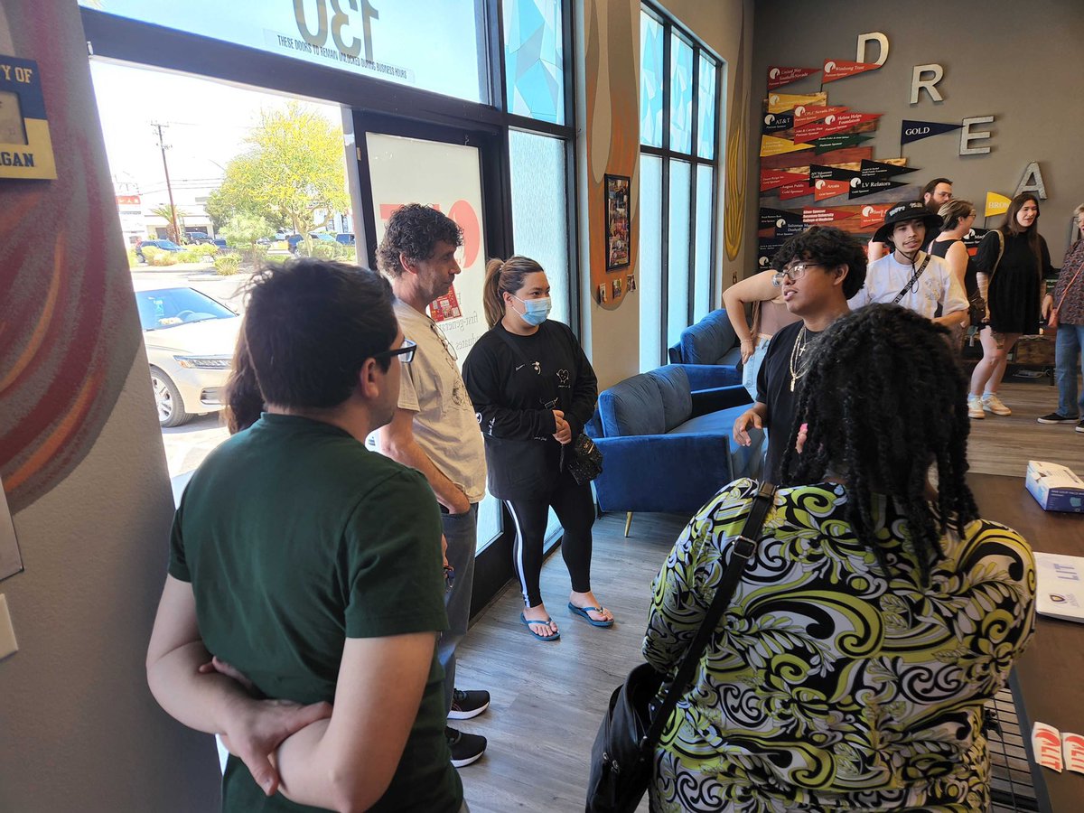 LIT_LV's tweet photo. #ShoutoutSat: Thanks to everyone who stopped by our Open House today! We were excited to show off our upgraded space to some of our longest supporters. Jordy, Cohort 10 member, ran the tours! Leader Eddie in Cohort 2 shared the life-long impact. https://t.co/NyHsvMinww