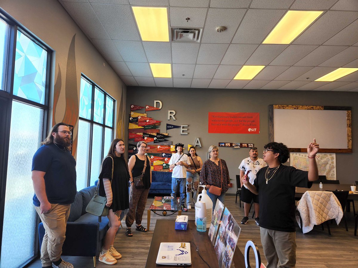 LIT_LV's tweet photo. #ShoutoutSat: Thanks to everyone who stopped by our Open House today! We were excited to show off our upgraded space to some of our longest supporters. Jordy, Cohort 10 member, ran the tours! Leader Eddie in Cohort 2 shared the life-long impact. https://t.co/NyHsvMinww