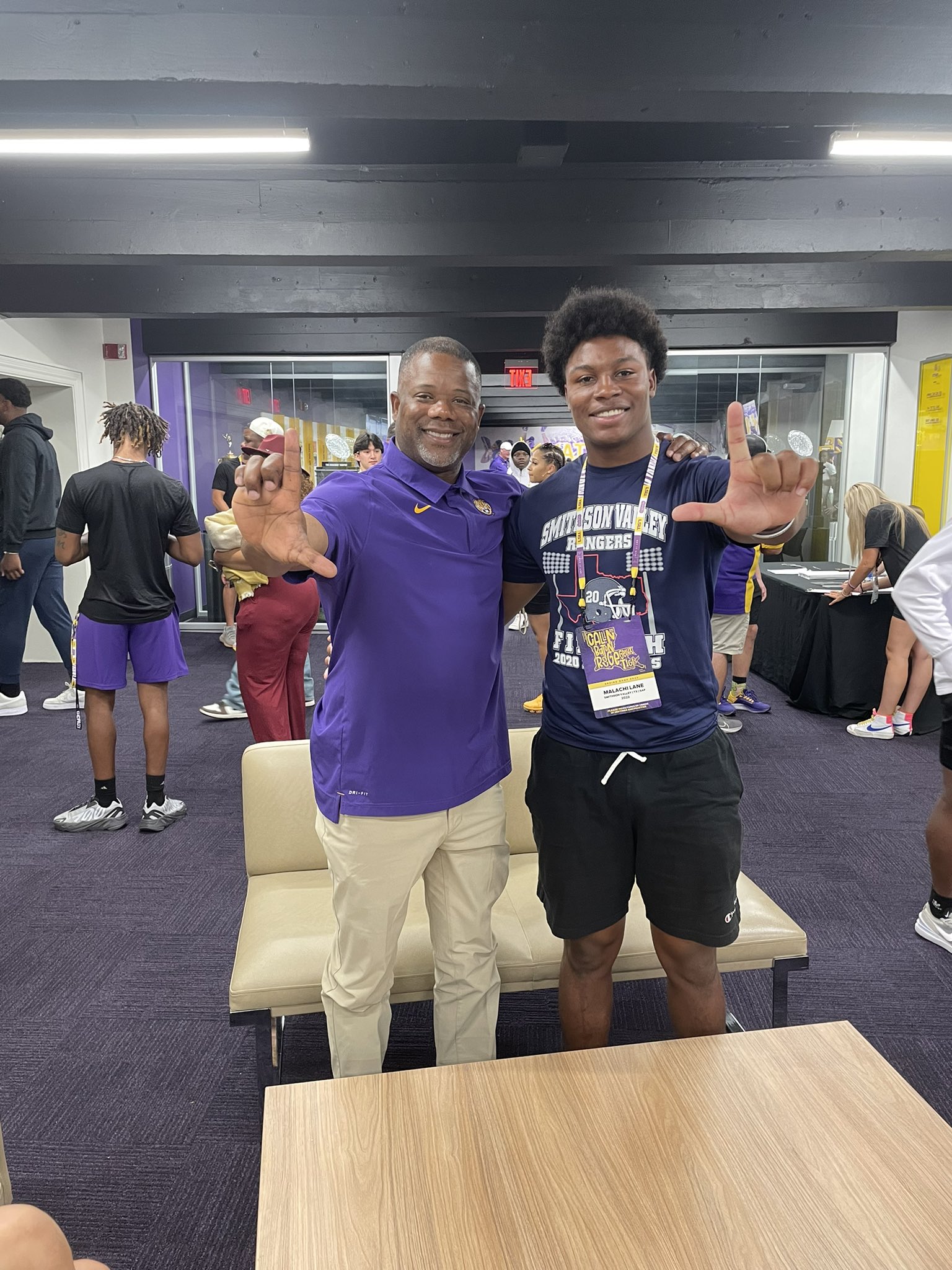 Trio Of LSU Football Players Bring Gift Baskets And Smiles To OLOL
