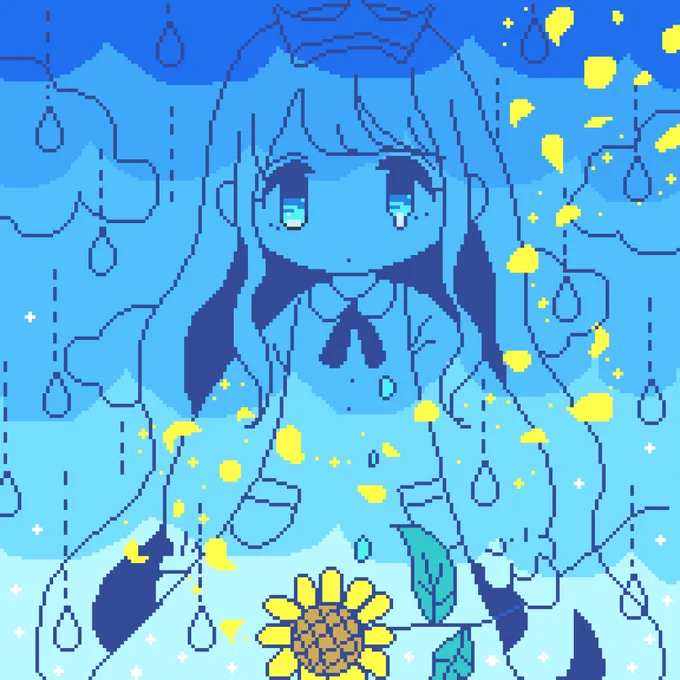 さよならひまわり #pixelart #dotpict 