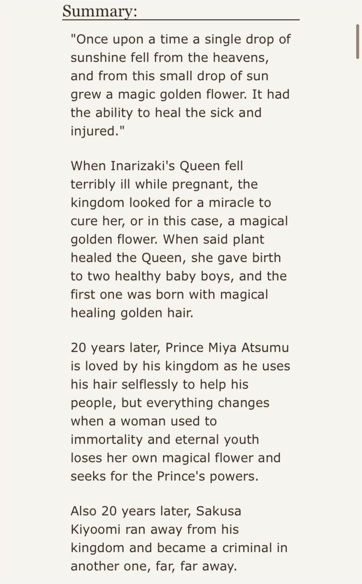 louravity's tweet photo. [hq!!] “bring back what once was mine”

- a #sakuatsu tangled au with a few spins ☀️🌸🦎

- multichapter | +250 k | slow burn | completed

-rapunzel!atsumu &amp; flynnrider!kiyoomi

[https://t.co/xGfxozluyL] https://t.co/5gZA4f6KKR