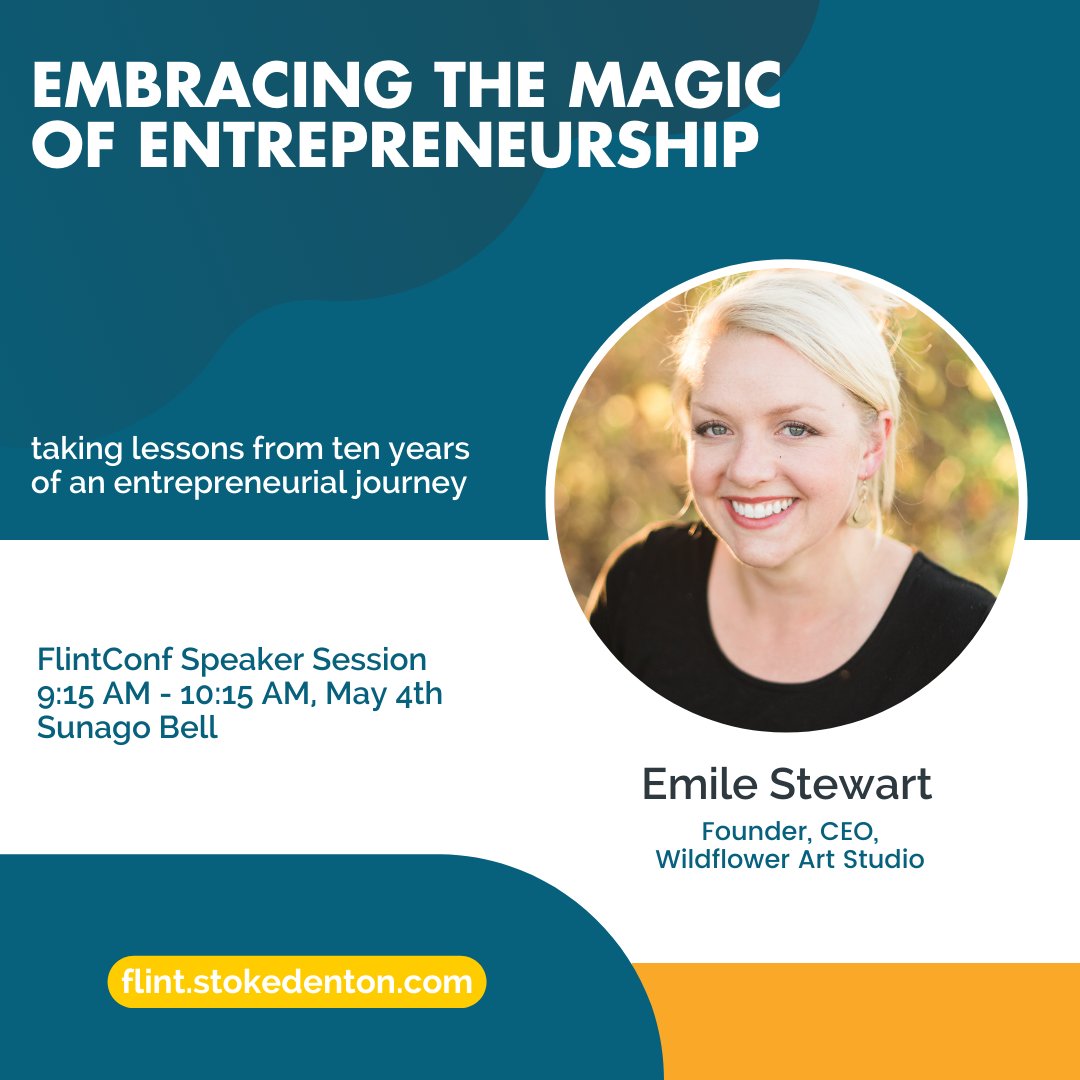 Her entrepreneurship career began in 4th grade &amp; has since blossomed into building an internationally-acclaimed brand ranking at the top of Amazon’s Best-Seller list. Don't miss the opportunity to hear all about Emile Stewart's entrepreneurial journey. 🎟️: bit.ly/stoke-events