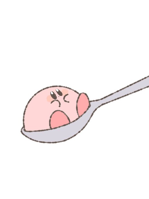 1口サイズ…🥄
 #1日1低画質カービィ 