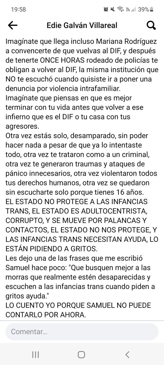 rizshi's tweet photo. En #NL a la #AdolescenciaTrans NO LA PROTEGEN. Hoy #SamuelLuna #CasoSam durante la madrugada fue RODEADO de unidades policiacas el lugar seguro donde se encontraba, COMO UN CRIMINAL, su "delito" ESCAPAR DE UNA FAMILIA VIOLENTA. En las imagenes @TheNowhereBlue narra lo sucedido: https://t.co/BplZdsW0eY