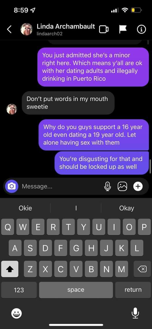 danicohnsdiary's tweet photo. I received these dms from a follow of mine. This is so noxious of ms Linda to complain to people that are concerned for #daniellecohn safety. This lady wants a check for something. Linda you need to see a doctor https://t.co/1pVjt8RbjO