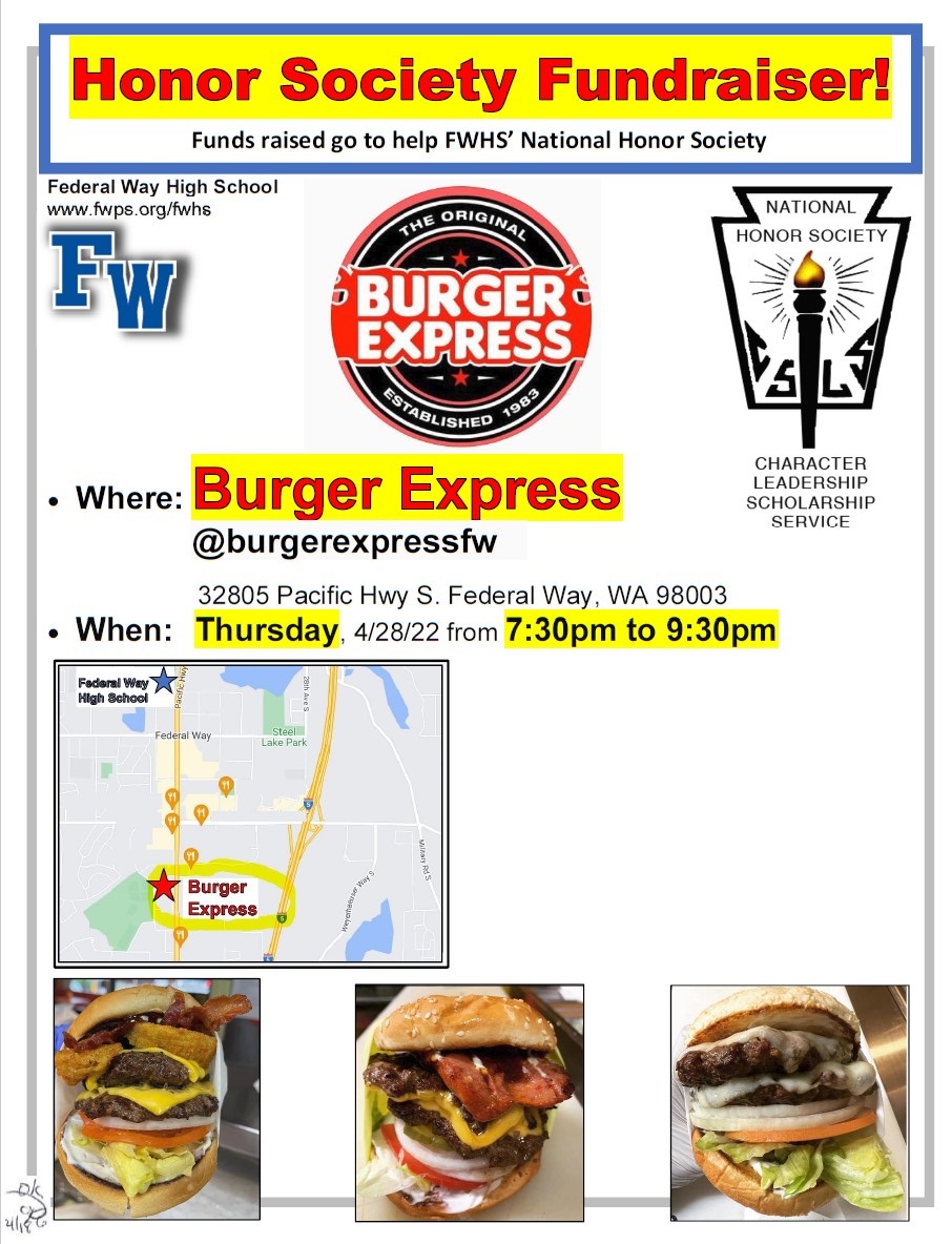 federalwayhigh's tweet photo. #BurgerExpress #FWHSHonorSociety https://t.co/OwUM4w5PpU