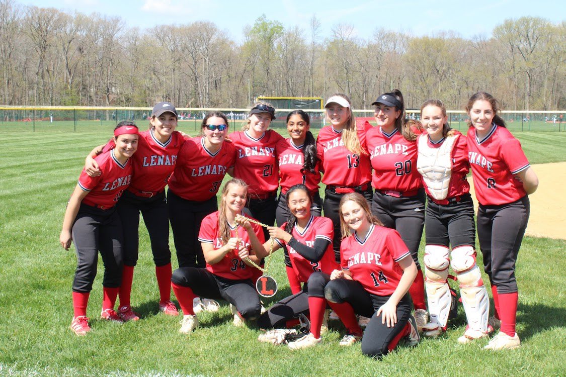LenapeSoftball's tweet photo. Huge conference win 23-0 against CH East to move us to 5-2! Everyone contributed to yesterday’s victory, with the entire team working together to secure the win. Big game coming up Monday, 4/25 against Shawnee at home @ 3:45 PM. #rolltribe #lenapesoftball https://t.co/jTwJ9IvJ9V