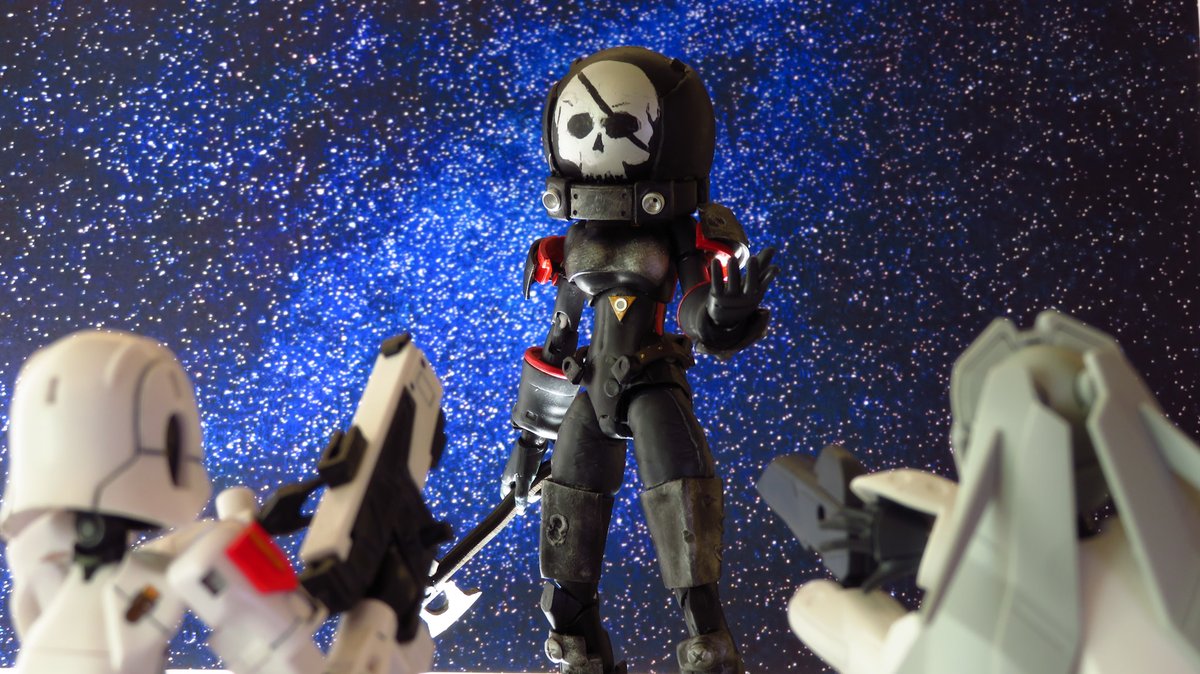 BB63702079's tweet photo. 作品名「宇宙海賊フレア」
ブロッカーズFIOREコスモスを改造
二匹の猫とサポートメカをお供に、宇宙で暴れる女海賊。
気に入った相手とは誰とでも仲良しになっちゃうタイプのお姉さんです。

#第三回美少女プラモコンテスト
#連合軍
#事前エントリー済 https://t.co/1ei9CU8JGR