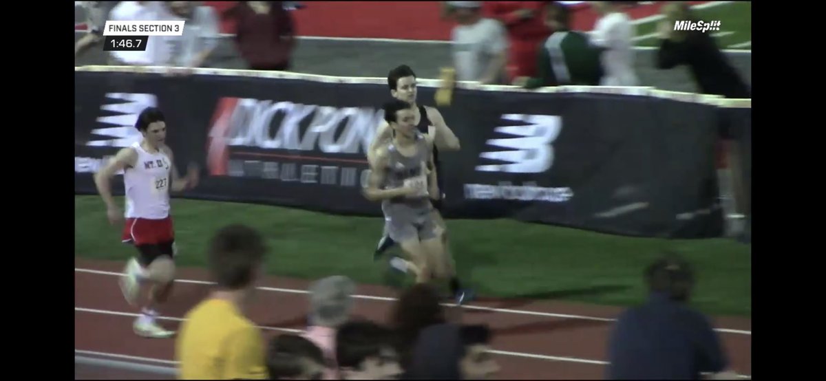 MTZHSTrack's tweet photo. A truly gutsy race from Sam Atkinson in  heat 3 of the 800 at Palatine! He got tripped up at one point in a big pack but still was able to get second place and run his 2nd fastest time of the season, 1:58.54! #MTZTRACK #DNIP22 https://t.co/JlpHbq1QaQ