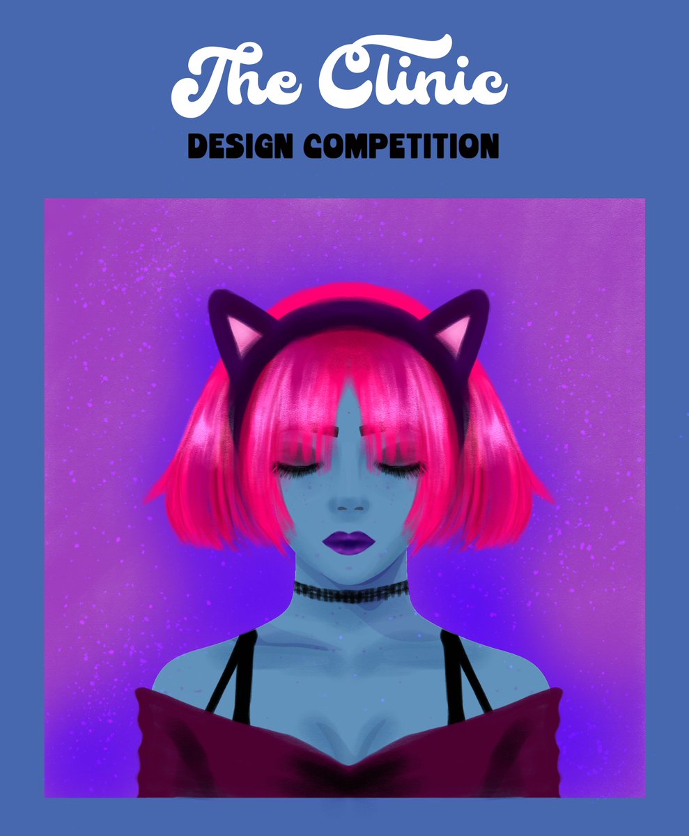 Satisfied_cat's tweet photo. Hello there @ClinicNFT! Check out my entry for the #ClinicNFT & #IMCCDesignContest ! Who here is shocked I did cat ears? (No one? haha) I love hanging out in the clinic discord's art therapy channel. ✨ https://t.co/E9467Pb5tW