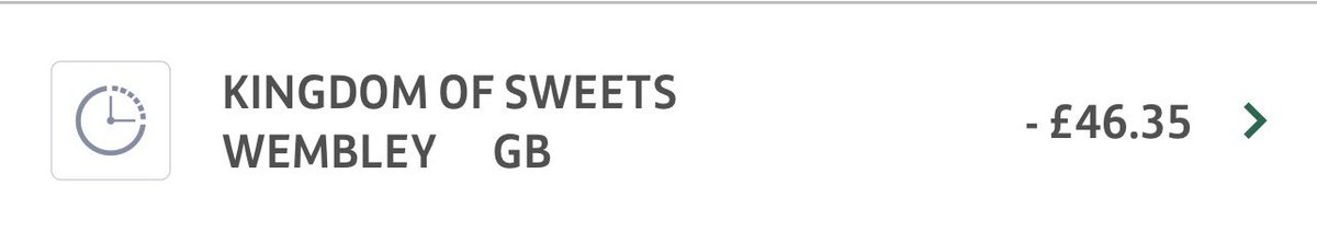 Itshaber's tweet image. I bought a medium bag of Pick N Mix sweets at Wembley last night… 

£46… Fourty fucking six quid.. 

I was at the front of a big queue aswell so I felt pressured to pay it so I swiped my card and threw up a little in my mouth. 

Actually grim. The experience was great though 🥰