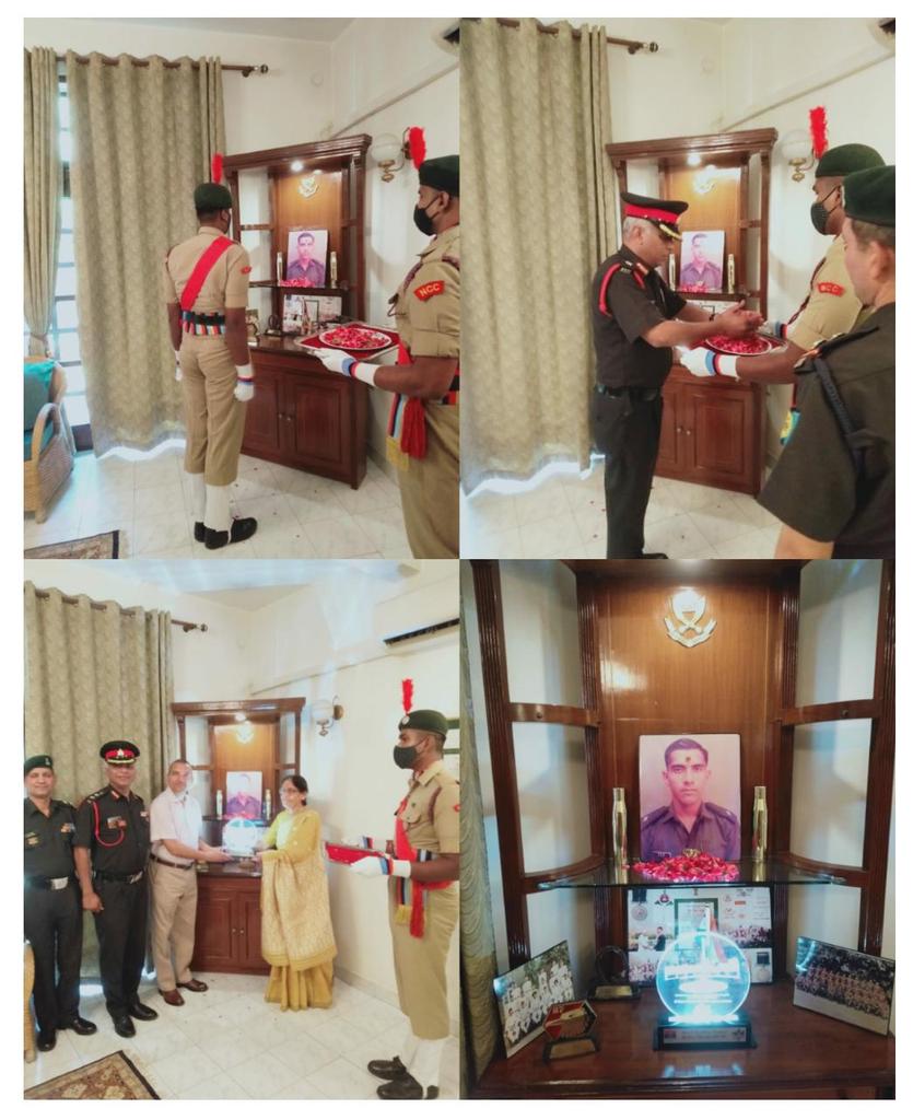 Delhi Dte (Gp C), 4 DBN Organised presentation of   Plaque of Gratitude to mother of Shaheed 2nd Lt P N Dutt, AC(P) by Lt Gen AK Singh of 1/11 GR at New Delhi. #ShaheedonkoNaman #AazadiKaAmritMahotsav
<a href="/drajaykumar_ias/">Ajay Kumar</a>
<a href="/HQ_DG_NCC/">National Cadet Corps</a>
<a href="/DefencePROPalam/">PRO Defence Palam</a>
<a href="/CMOfficeDelhi/">CMO Delhi</a>
@OfficeOfDyCMDelhi