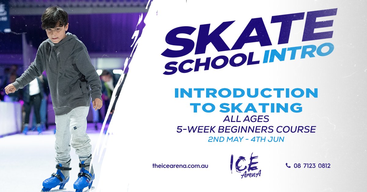 IceArenA's tweet photo. Skate confidently and safely - 5-week courses for beginners to get you gliding. 

Don't miss the next term - starts 2nd May. 

$100 for the 5-week course.
Book online and secure your spot: https://t.co/igW1dH5BAj https://t.co/qrcYA0dk6m