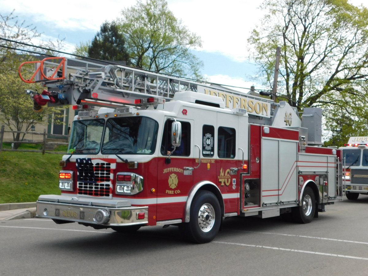 lvltc97's tweet photo. @NFEC61 Tower 61 along with Jefferson Quint, Squad and Engine 46 leading the Norriton Little League Parade this morning @RealTrafficdan @rotondo_nick @mikeyb4746 @pcrs29 @EONE_FireTrucks @HORROCKSFIRE @Spartan_ER @KMEFire @Recupido17 @EastCoastAlert @EmergMgt @ESV911 https://t.co/mMCf3nu50m