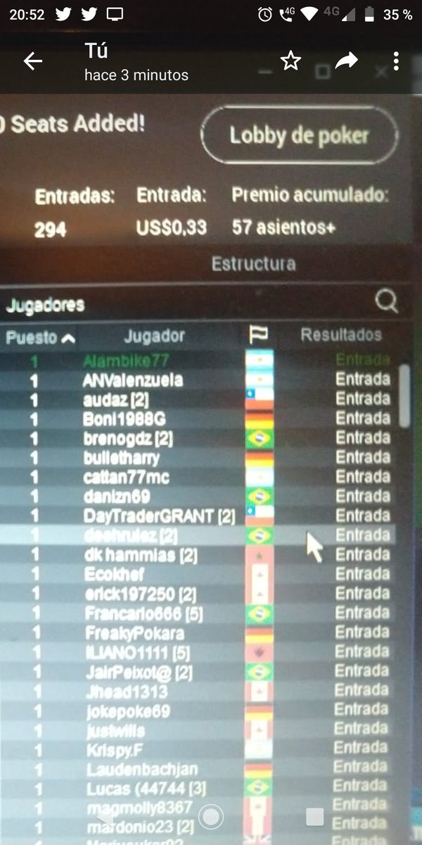 Pablo7702's tweet photo. Yo contento con mi entrada para el #SundayStrom de @PokerStars @PokerStarsLatam de mañana https://t.co/uyqPnHeXk8