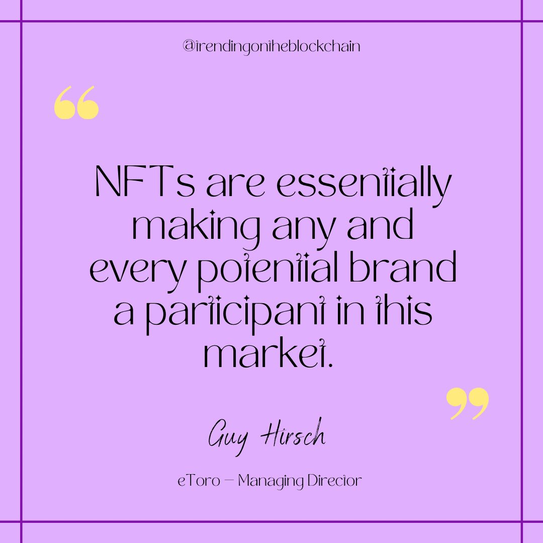 ✨ Trading platform <a href="/eToroUS/">eToro US</a> unveiled a $20 million fund to purchase NFTs &amp; support creators!

The fund is a new initiative called eToro.art 🎨 

✨eToro plans to commit $10 million to support emerging creators &amp; brands in bringing NFT projects to market this year💫