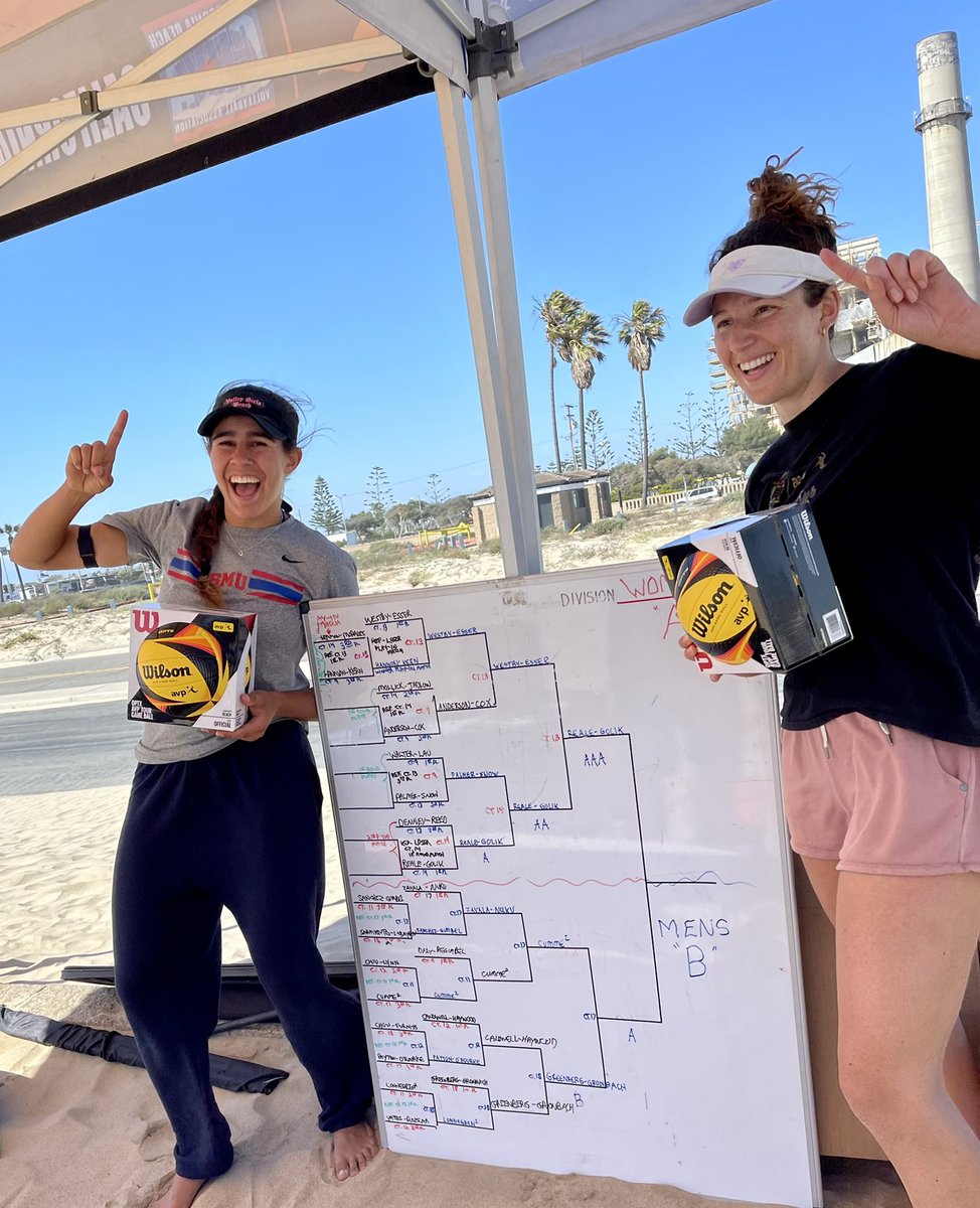DaveGolik's tweet photo. Brooke has been training hard for the last 4 months to regain her Beach VB skills (as she stopped playing for the past 4 years due to her D1 soccer commitment)

The hard work has paid-off today as she &amp; Alex earned their AAA rating by winning the CBVA Woman’s tournament in HB! 😎 https://t.co/LnPjNFajJM