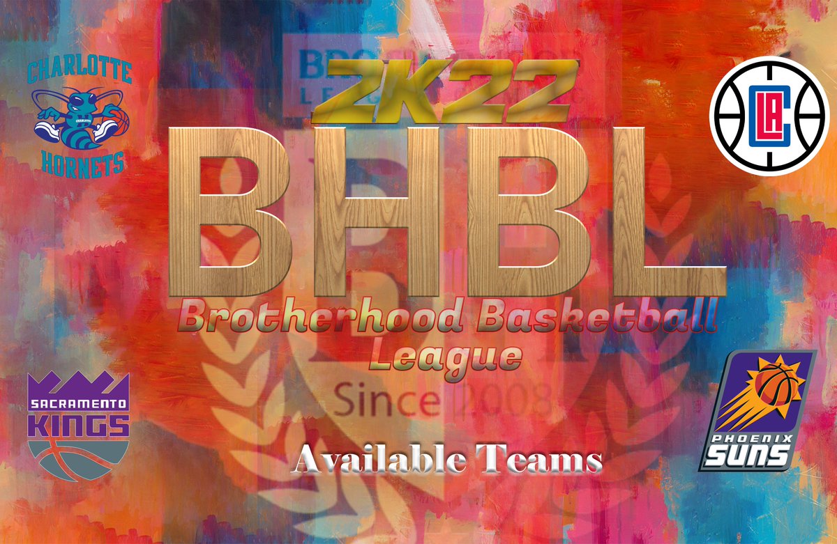 BrotherhoodLG's tweet photo. Brotherhood Basketball League available teams going into Season 5 #NBA2K22 #Myleague #BHBL 
@leaguecrawler @NBA2KLeague https://t.co/Kl3A6p0CzK