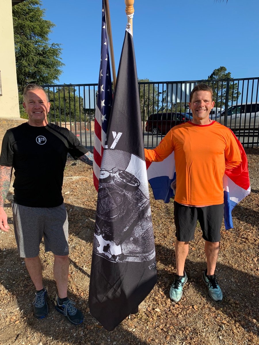 F3Monterey's tweet photo. Today F3Monterey Nantan passed today from @HoltF3SharkBait Sharkbait to Leafy Greens.  Honored to have these HIM lead us!

We also hosted Ferrari DR from @F3Seattle &amp; Valley Girl from @F3Alpha! 

Finally we celebrated Koningsdag aka Netherlands Kings Day to honor Top Guns home. https://t.co/4VIvKcxPiF