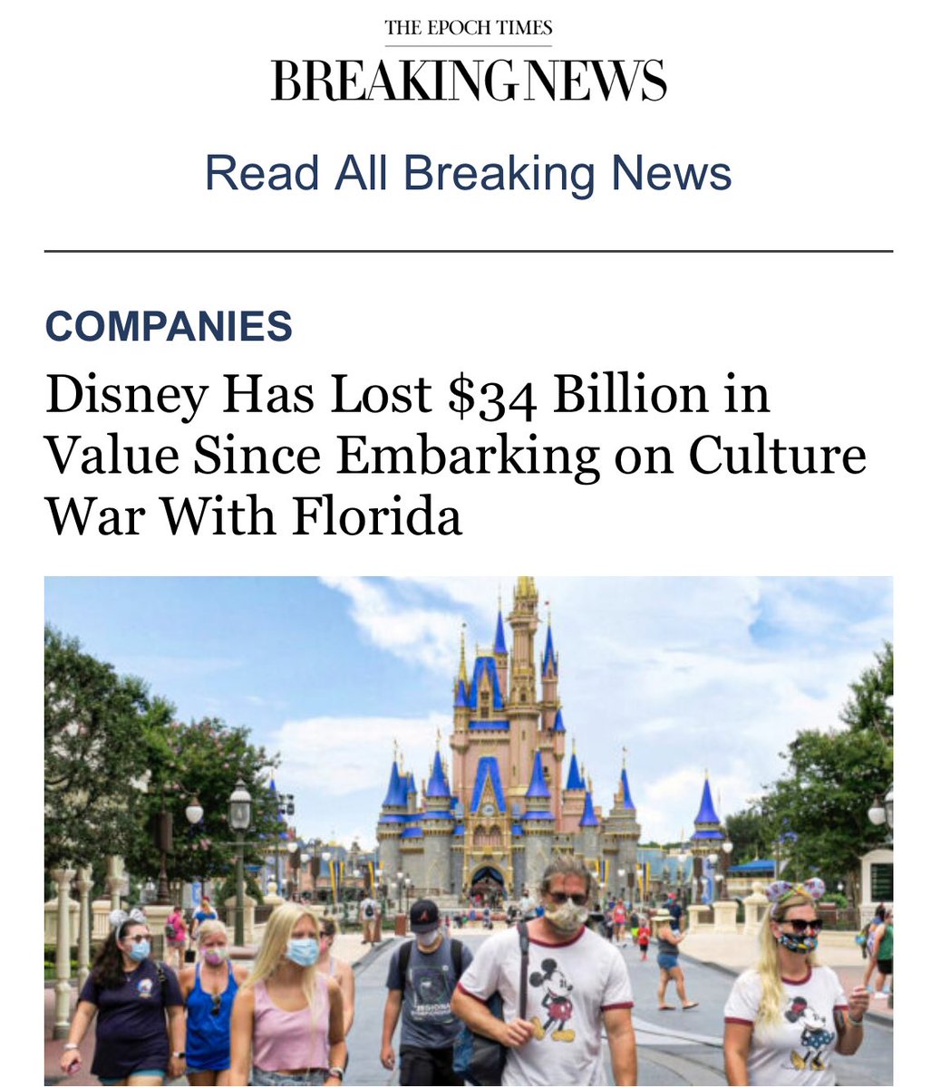 roadless888's tweet photo. This makes me 😊 #Disney #bye #GetWokeGoBroke #liberalland #fairyland https://t.co/wOM7zTsVNb