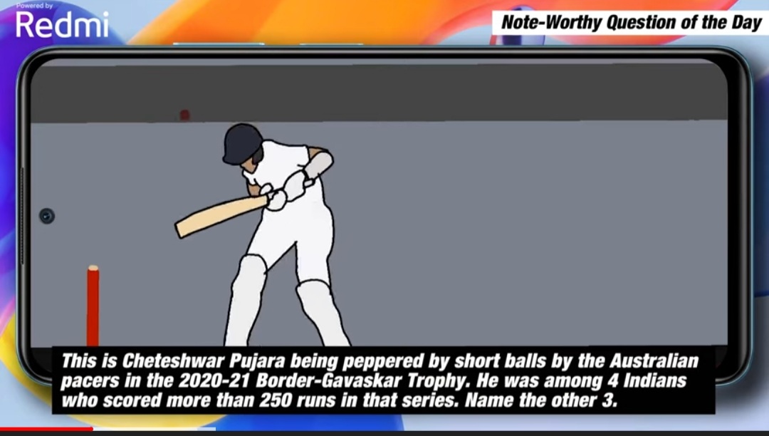 Rko31619's tweet photo. #redminote11proplus5g
#aakashvani 

Redmi note worthy question of the day 
   Ans:- R. Pant :- 274
             A. Rahane:- 268
             S. Gill:- 259
 
@cricketaakash
@1KunalJ 
@amolove
@Vishal15636137 
@RedmiSupportIN
@RedmiIndia 
@Suresh73271 https://t.co/8J2swqtWHI