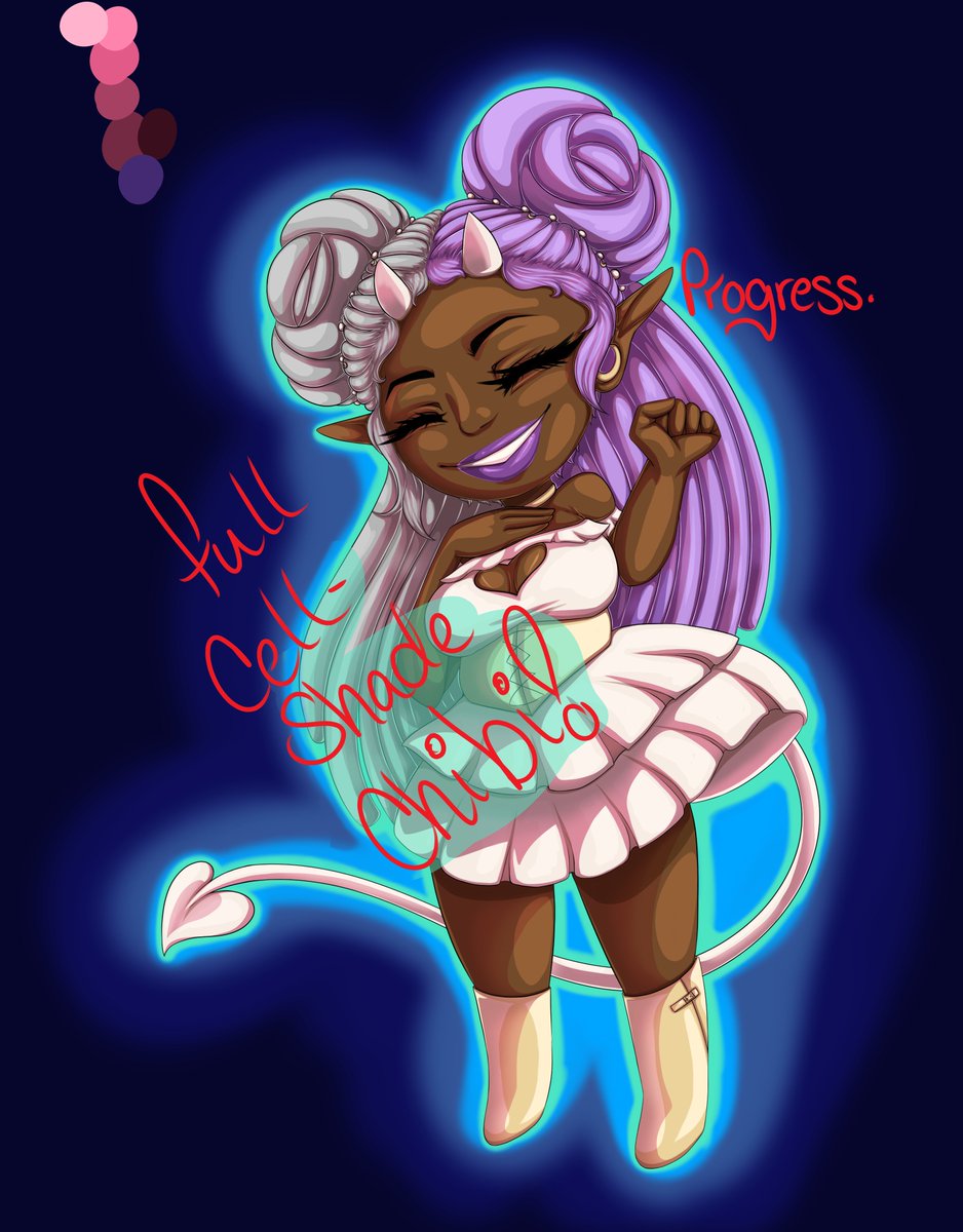 ElerraGames's tweet photo. This is my fully Cell-shaded chibi example and progress for @KenKenAntics, an amazing person I'm so proud of! She's accomplished much!
Loveyoubabeh

You can purchase your own for $50+ by helping me raise funds! Art will be done in my streams too!
#Vtuber #VtubersEN https://t.co/CwVp2TA7AR