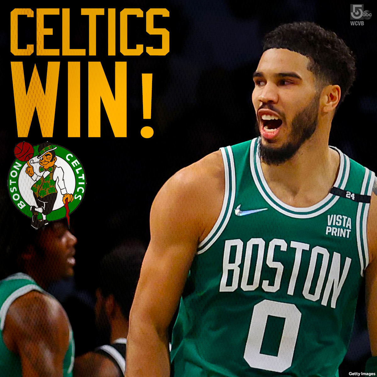 ANOTHER CELTICS WIN!!  🍀❤️🏀 The Celtics have taken a 3-0 series lead, after beating the Nets in Brooklyn 109-103!  They go for a sweep on Monday night!  Share some love for the Green &amp; White!!