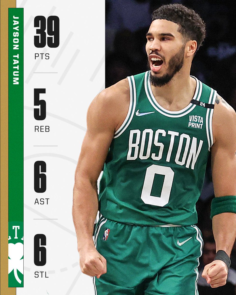 ESPNNBA's tweet photo. Jayson Tatum was DOMINANT against the Nets 😤 

His six steals set a new playoff career-high 🍀 https://t.co/p4sObVjhw4