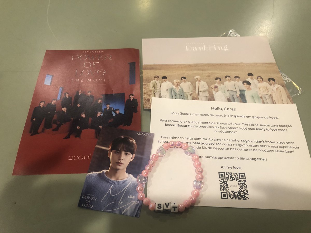 KimMingyuBrasil's tweet photo. [🍿] Compartilhar com vocês que a adm também ganhou mimos da @2coolshop e com direito a card do Mingyu. Obrigada meninas. Vocês arrasaram #PowerOfCarat. ❤️🥺 https://t.co/av6AVddOeu