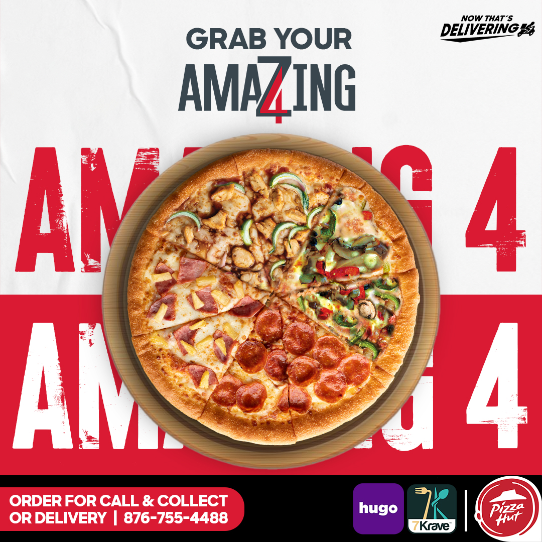 PizzaHutJm's tweet photo. The best slices in the world all in one #Amazing pizza! 🤯
#Amazing4 #PizzaHutJa #BestOfBoth #PizzaHutJamaica #Hungry #TheHut #PizzaMe #ForTheLoveofPizza #DeliciouslyFantastic https://t.co/e5wSSzlBxQ