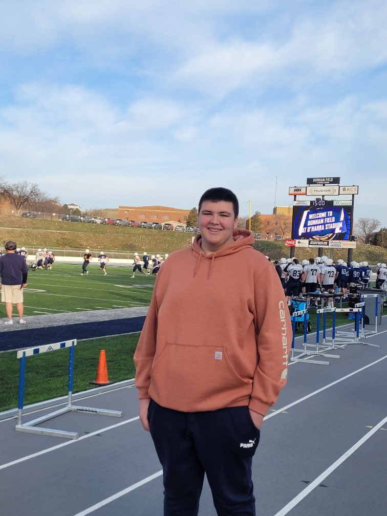 KastningPatrick's tweet photo. Thanks @Fbcoach_vrw @coachflohr @Coach_Rose_23 @CoachRyanGent @CoachStephensOL for the great Spring Game, and Junior Day Visit! https://t.co/KrbcXXbQfA