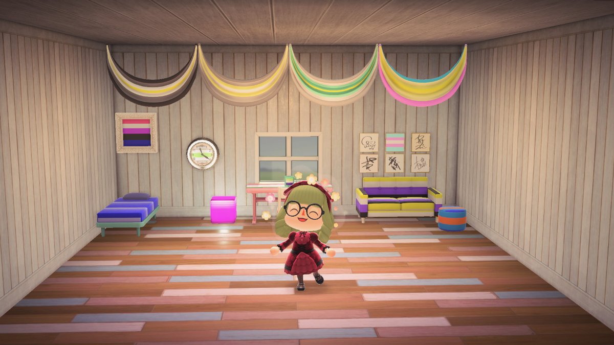 CherryIslandVi1's tweet photo. #AnimalCrossing #ACNH #NintendoSwitch
just noticed the cool flooring looked like the #transgender flag so i made this
#nonbinary #genderqueer #agender #genderfluid #multigender #demigender #paragender #libragender https://t.co/9zxkY2sqBu