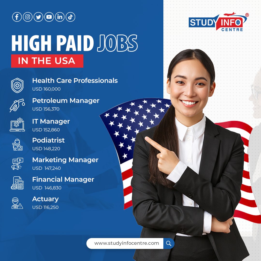 studyinfocentre's tweet photo. High paid jobs in UK.
#studyinfocentre #studyabroad #internationalstudents #career #study #UK #subject #country #StudyinUK https://t.co/2MY8TfItVX