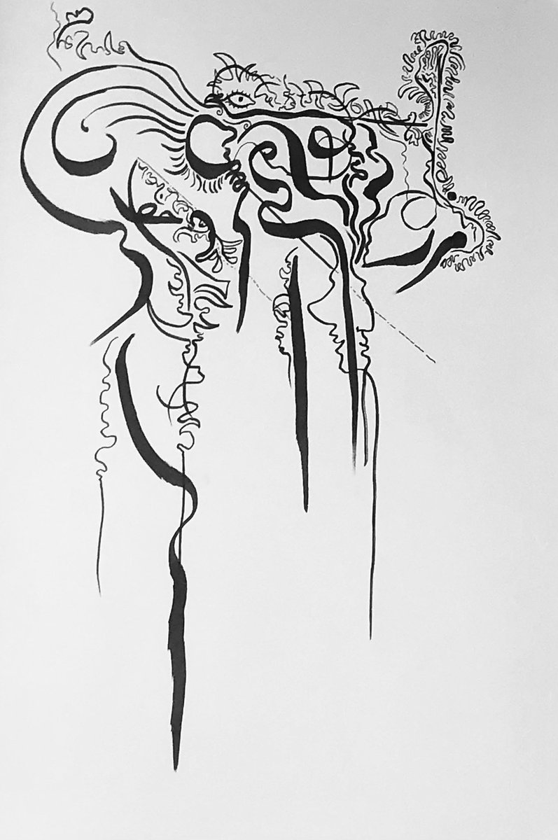 evidence_pilot's tweet photo. These lines were inspired by invisible boundaries that we set in life to keep ourselves safe, sane, happy, etc.
https://t.co/46d1tE5kFO
#calligraphy #calligraphyart #abstractcalligraphy #visualart #experimentalcalligraphy #asemicwriting #asemicart #minimalisticart #lineseries https://t.co/jui2UYcGW6