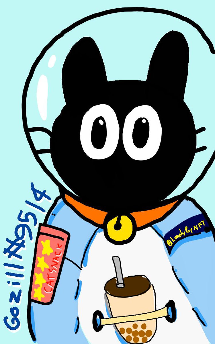9moneyplanning's tweet photo. #LonelyPopFanArt @LonelyPopNFT 
 I thought this cat was in every picture, so I wanted to draw this super cute cat.

I have a [[video]] of my drawing too. under this post !♥♥ https://t.co/NYvoKcKRDY
