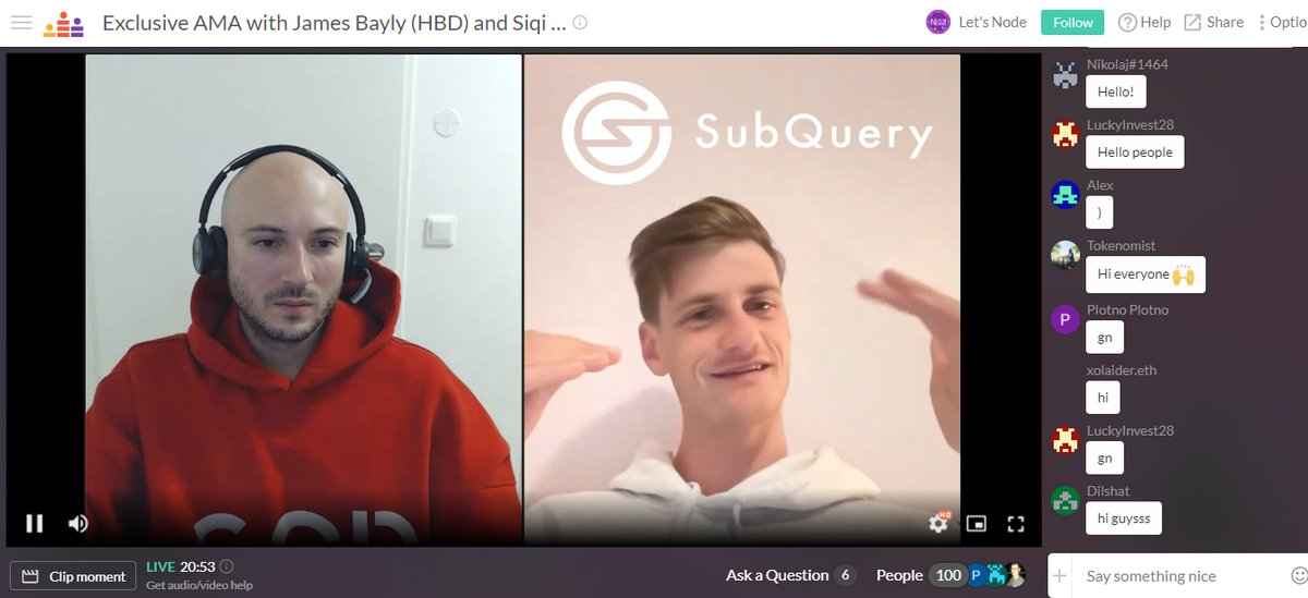 fatekong34's tweet image. Learned a lot of new things in AMA c James Bayly! Thanks to Let's Node Team and @SubQueryNetwork. 
#SubqueryIndex #SubqueryApril #SubQueryAmbassadorProgram #SubQuerySpartan #SubQueryNetwork