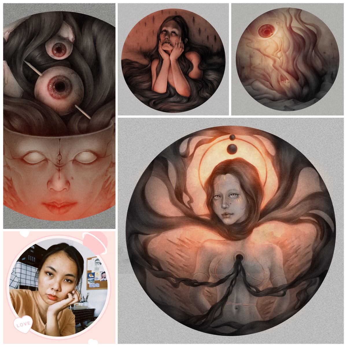 Braemo2's tweet photo. Hello fam ✨ 
I'm an NFTs artist who loves crafting and loves drawing on paper.  and this is my collection 

“Creepy Circles Collection” 
Total: 13
Sold : 9
Available: 4
Price : 0.05 - 0.07 $ETH

https://t.co/1jzxAKFsP4
 #NFTs #NFTCommunity #NFTartist #NFTart https://t.co/IObUorHSTU