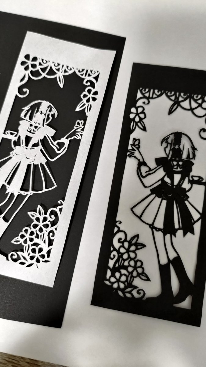 切った下絵かわいくて捨てるの勿体ない かわい～ 