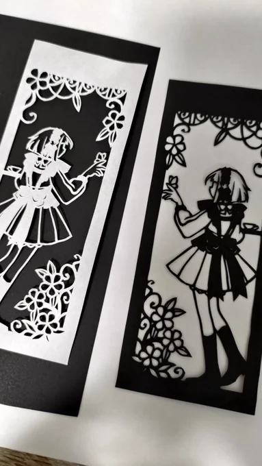 切った下絵かわいくて捨てるの勿体ない かわい～ 