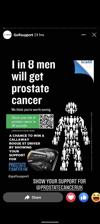 NeilMcFarlane's tweet photo. Showing the Man of Men for support &amp; potential to win! 
 @golfsupport and
@prostatecanceruk  #BritishMasters 

@CallawayGolf #prostatecanceruk #pcuk #manofmen #callaway #callawayroguestdriver #giveaway https://t.co/OUF93DqCl5