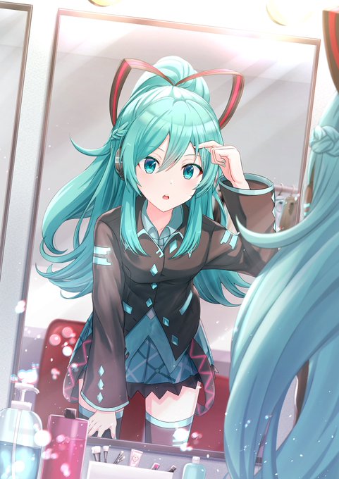 イメチェンしてみようかな…
 #初音ミク 
