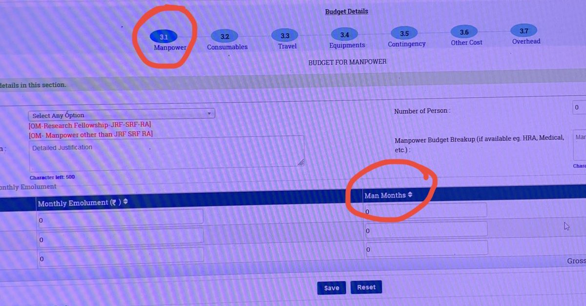 abhijit_MLab's tweet photo. Dear @serbonline Prof @Sandeep_1966 please change the words such as “manpower” and “man months” in SERB Online forms to some more gender neutral words such as “personnel” and “Work Months”. “Number of Person” is already there in the same form. https://t.co/SHWXPuJDdL