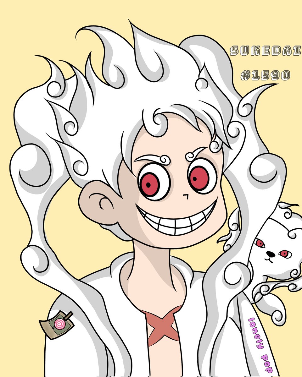 mikeeymouseeeee's tweet photo. My LonelyPop fan-art inspired by Sun God Nika theory of Monkey D. Luffy🤍.

@LonelyPopNFT @PancakeSyrupNFT
#LonelyPopFanArt https://t.co/2ihVeYILqw