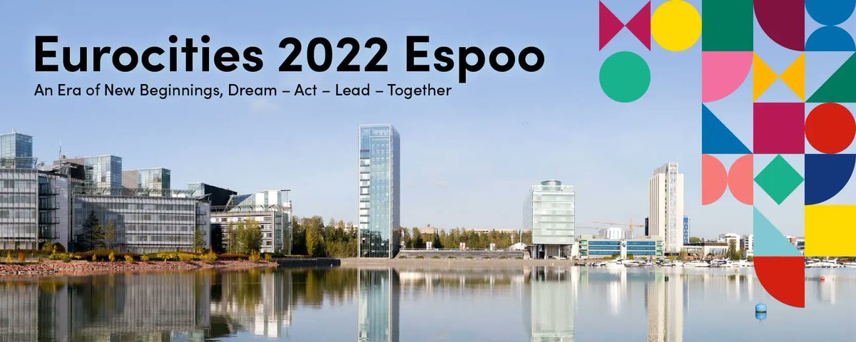 EUROCITIES's tweet photo. The countdown starts now! @EspooEsbo is hosting the @EUROCITIES annual conference 8-10 June 2022!

Focus will be on co-creation, #climate leadership &amp; #sustainable cities for our future🌱 

➡️Read more https://t.co/WM97qNb6gb https://t.co/m7Rkl0NrAK