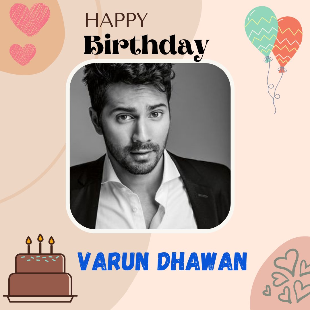 Here\s wishing the Bawaal Hero - Varun Dhawan a very happy birthday!!  