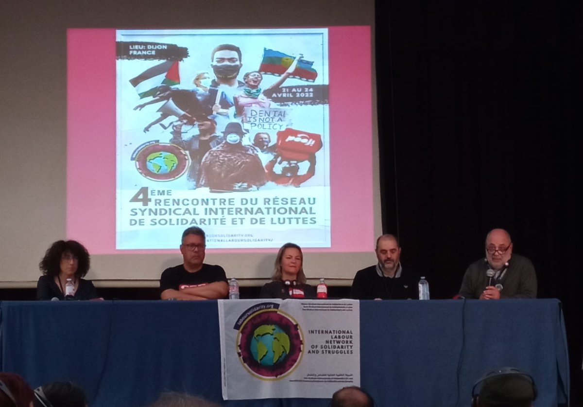 VicentMauri's tweet photo. Darrera jornada de la Trobada de la Xarxa Sindical Internacional de Solidaritat i Lluites que s’està celebrant a Dijon. Treball, reflexió i debat sobre les diferents experiències, lluites, mobilitzacions, i accions, en les que han participat 40 delegacions sindicals. #RSISL https://t.co/WLKQOnf5Ee